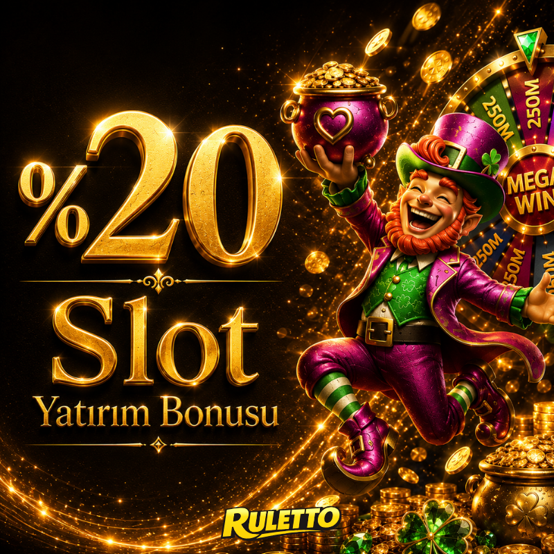 Ruletto yüzde 20 slot yatırım bonusu görseli
